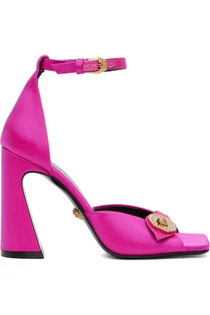 VERSACE Pink Medusa Heeled Sandals