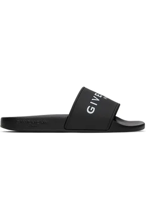 Givenchy Sandals - Kids Black Logo Slides