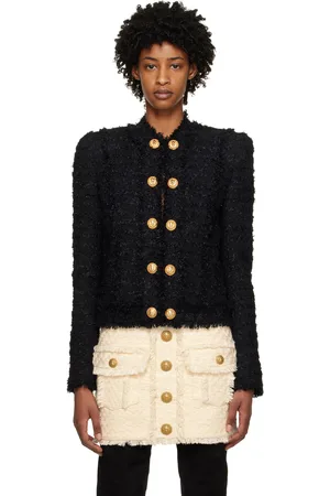 Balmain Black Fringe Blazer