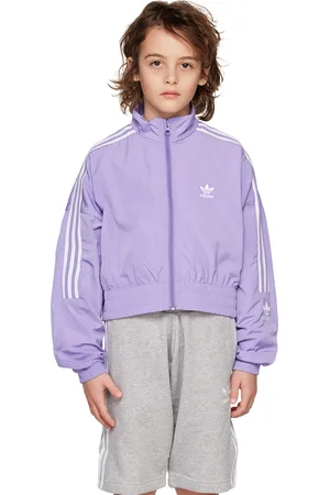 adidas Kids Purple Adicolor Big Kids Track Jacket
