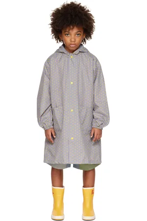 Kodomo BEAMS Rainwear - Kids Gray Printed Rain Jacket
