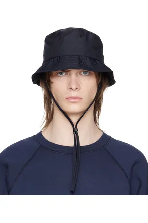 Norse projects Men Hats - Navy Chin Strap Bucket Hat