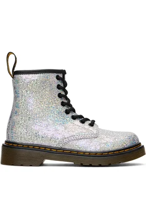 Dr. Martens Boots - Baby Silver 1460 Crinkle Boots