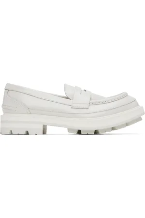 Alexander McQueen White Polished Loafers