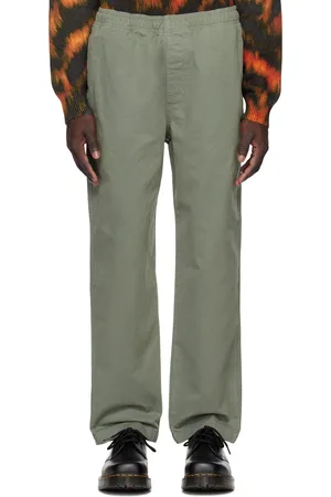 STUSSY Men Pants - Khaki Beach Trousers