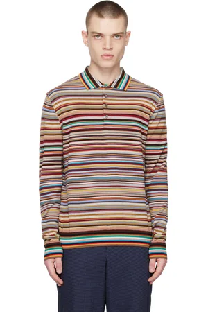 Paul Smith Multicolor Stripe Long Sleeve Polo