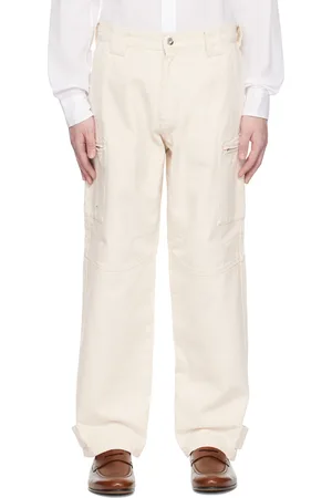 Emporio Armani Off-White Zip Pocket Jeans
