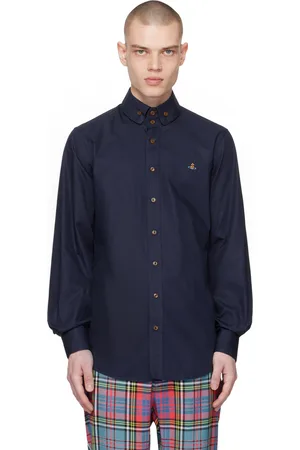 Vivienne Westwood Men Shirts - Navy Krall Shirt