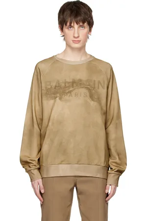 Balmain Beige Printed Sweatshirt