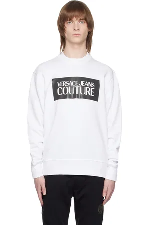 VERSACE White Printed Sweatshirt