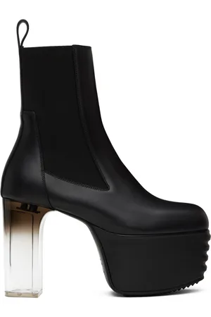 Rick Owens Men Boots - Black Minimal Grill Boots