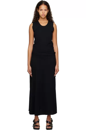 LEMAIRE Women Midi Dresses - Black Belted Midi Dress