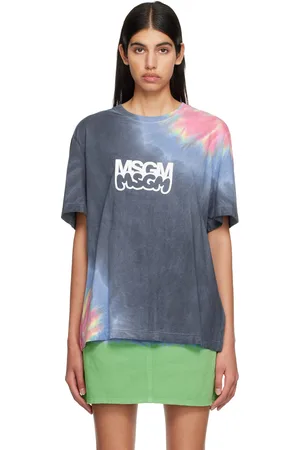 Msgm Blue Burro Studio Edition Tie-Dye T-Shirt