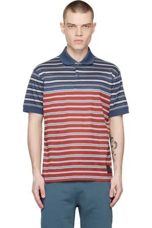 Paul Smith Men Polo Shirts - Blue Stripe Polo