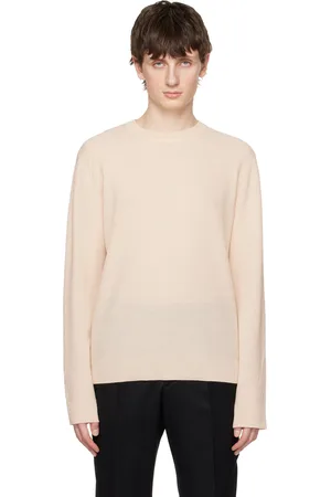 Solid Beige Open Work Sweater