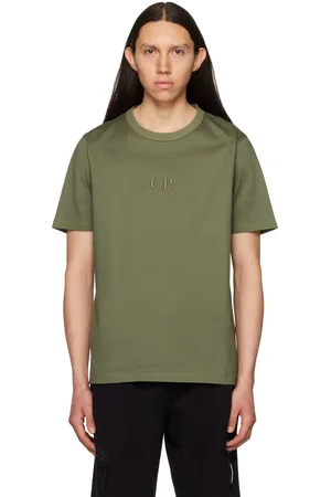 C.P. Company Men T-shirts - Khaki Embroidered T-Shirt