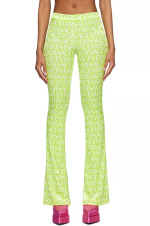 VERSACE Green Allover Trousers