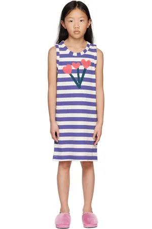 Wynken Kids Blue & White Striped Dress