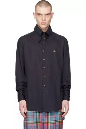 Vivienne Westwood Men Shirts - Black Embroidered Shirt