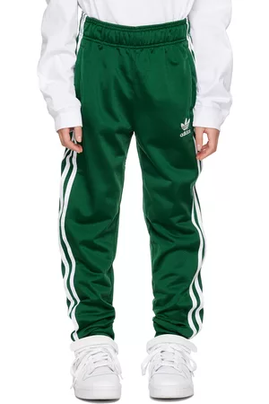adidas Pants - Kids Green Adicolor SST Big Kids Track Pants