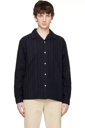 Norse projects Men Shirts - Navy Carsten Stripe Shirt