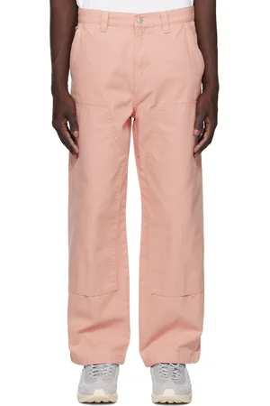 STUSSY Men Pants - Pink Paneled Trousers