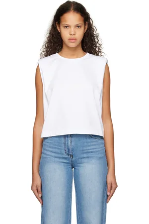 JUUN.J White Padded Shoulders T-Shirt