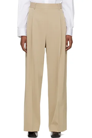 Gia Studios Beige Pleated Trousers