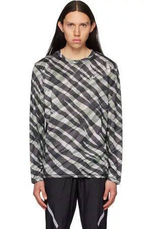 Asics Men Long Sleeve - Green & Black Camouflage Long Sleeve T-Shirt