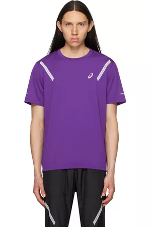 Asics Men T-shirts - Purple Crewneck T-Shirt