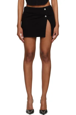 MAGDA BUTRYM Slit Denim Miniskirt