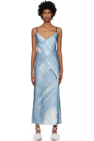 HUGO BOSS Women Midi Dresses - Blue V-Neck Midi Dress
