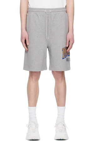Moncler Men Shorts - Gray Flocked Shorts
