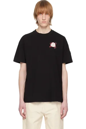 Moncler Men T-shirts - Black Printed T-Shirt