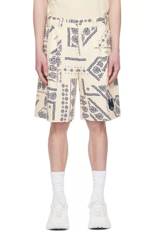 Moncler Off-White Printed Shorts