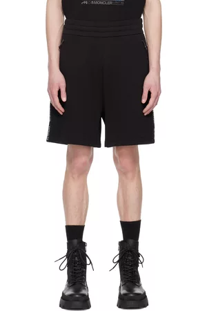 Moncler Men Shorts - Black Drawstring Shorts
