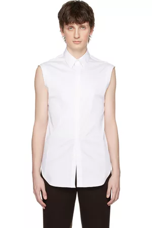 Salvatore Ferragamo White Sleevless Shirt