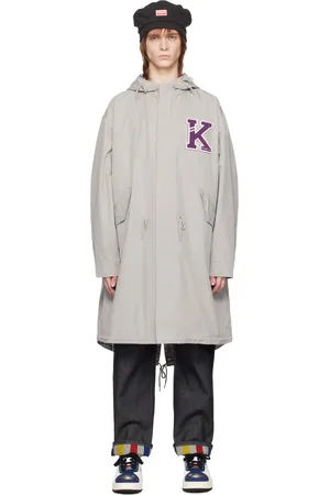 Kenzo Men Jackets - Gray Paris Mid-Length Jacket