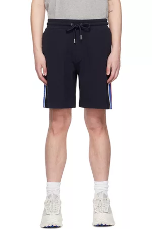 Moncler Men Shorts - Navy Stripe Shorts