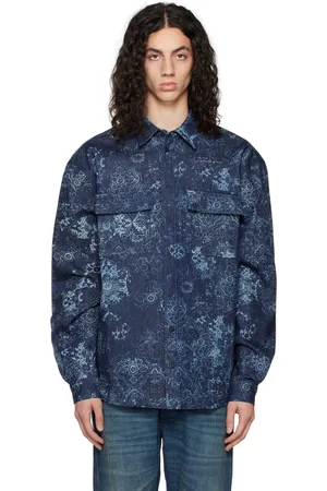 RTA Blue Floral Denim Jacket