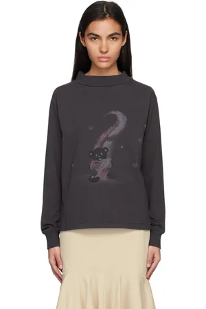 We11 Done Gray Teddy Bear Long Sleeve T-Shirt