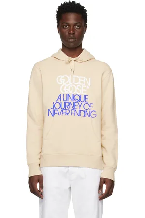 Golden Goose Beige Lettering Hoodie