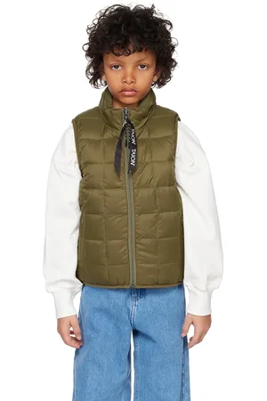 TAION Kids Khaki Quilted Reversible Vest