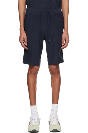 Sunspel Men Shorts - Navy Towelling Shorts