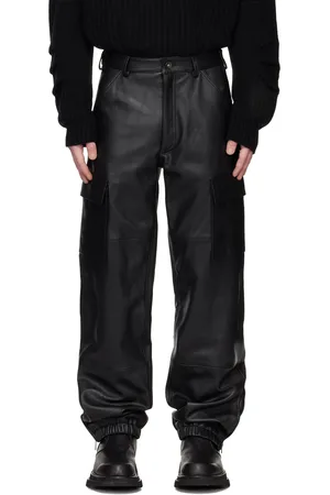 Altu Black Paneled Leather Pants