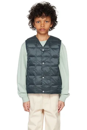 TAION Camisoles - Kids Gray V-Neck Down Vest