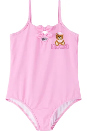 Moschino Baby Swimsuits - Baby Pink Printed One-Piece Swimsuit