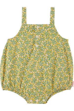 Tiny Cottons Rompers - Baby Yellow & Green Geranium Bodysuit