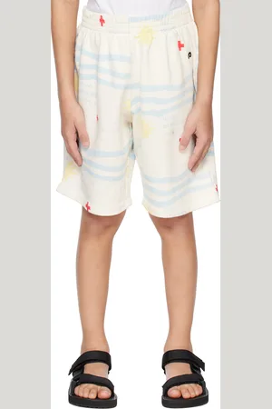 Beau Loves Kids White Printed Shorts