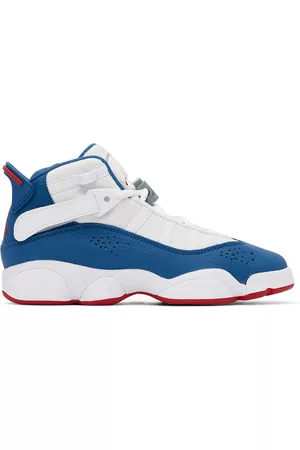 Nike Sneakers - Kids White & Blue Jordan 6 Rings Big Kids Sneakers